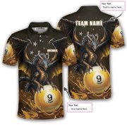Dragon Yellow Blood 9 Ball Pool Custom Billiards Shirt - Image 5