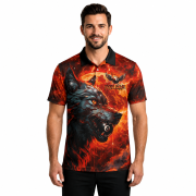 Fierce Werewolf Blood Moon 8 Ball Pool Custom Billiards Shirt - Image 2