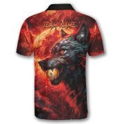 Fierce Werewolf Blood Moon 9 Ball Pool Custom Billiards Shirt - Image 4
