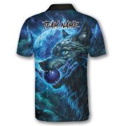 Fierce Werewolf Blue Moon Custom Bowling Shirt - Image 4
