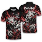 Fierce Werewolf Red Lightnings Custom Bowling Shirt