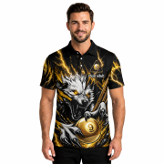 Fierce Werewolf Yellow Lightnings 9 Ball Pool Custom Billiards Shirt - Image 2