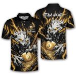 Fierce Werewolf Yellow Lightnings 9 Ball Pool Custom Billiards Shirt