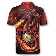 Fiery Dragon Red Flame 9 Ball Pool Custom Billiards - Image 4