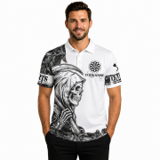 Grim Reaper Camo Woodland Design Custom Darts Shirt - Image 2
