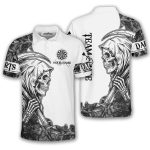 Grim Reaper Camo Woodland Design Custom Darts Shirt