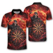 Grim Reaper Throwing Darts Blood Moon Custom Darts Shirt
