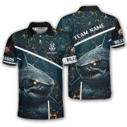 Shark Lava Ocean Fire 8 Ball Pool Custom Billiards Shirt