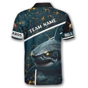 Shark Lava Ocean Fire 8 Ball Pool Custom Billiards Shirt - Image 4