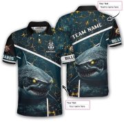 Shark Lava Ocean Fire 8 Ball Pool Custom Billiards Shirt - Image 5