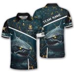 Shark Lava Ocean Fire 9 Ball Pool Custom Billiards Shirt
