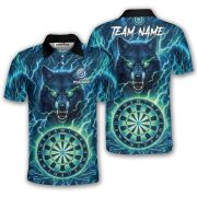 Teal Wolf Lightnings Dartboard Custom Darts Shirt