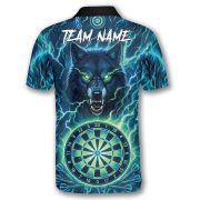 Teal Wolf Lightnings Dartboard Custom Darts Shirt - Image 4
