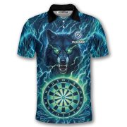 Teal Wolf Lightnings Dartboard Custom Darts Shirt - Image 3